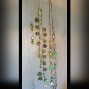 Abalone Shell Necklace & Earring Jewelry Set